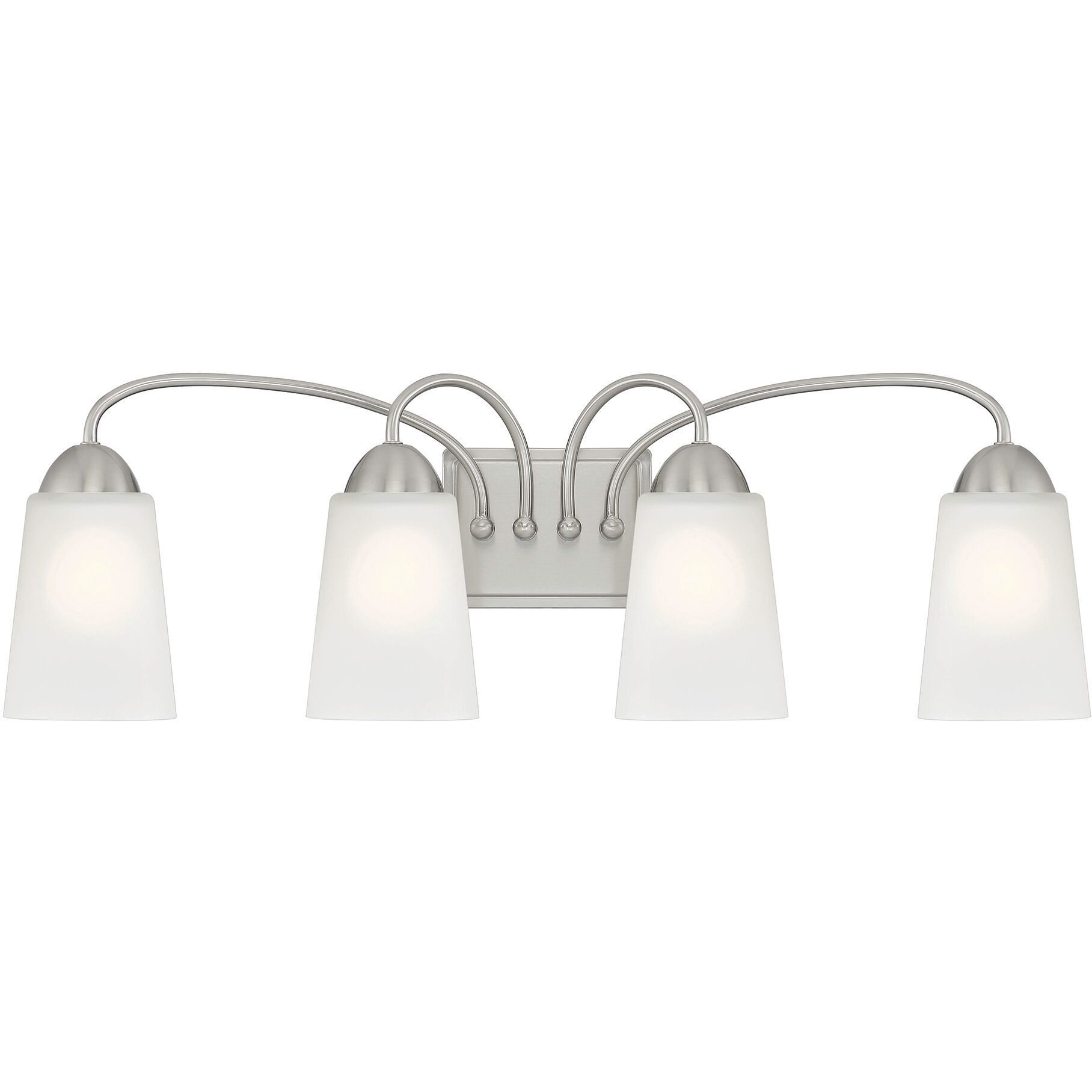 Malone 4 Light 29 inch Brushed Nickel Vanity Light Wall Light